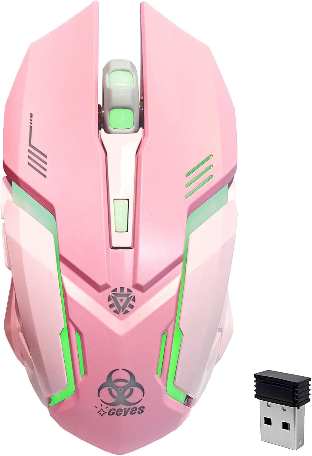 VEGCOO pink silent click wireless gaming mouse
