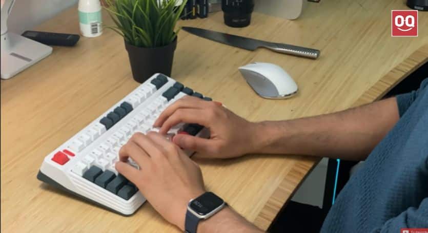 ergonomic typing position