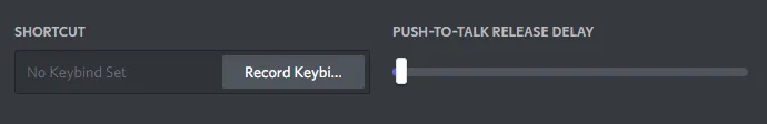 push to talk shortcut