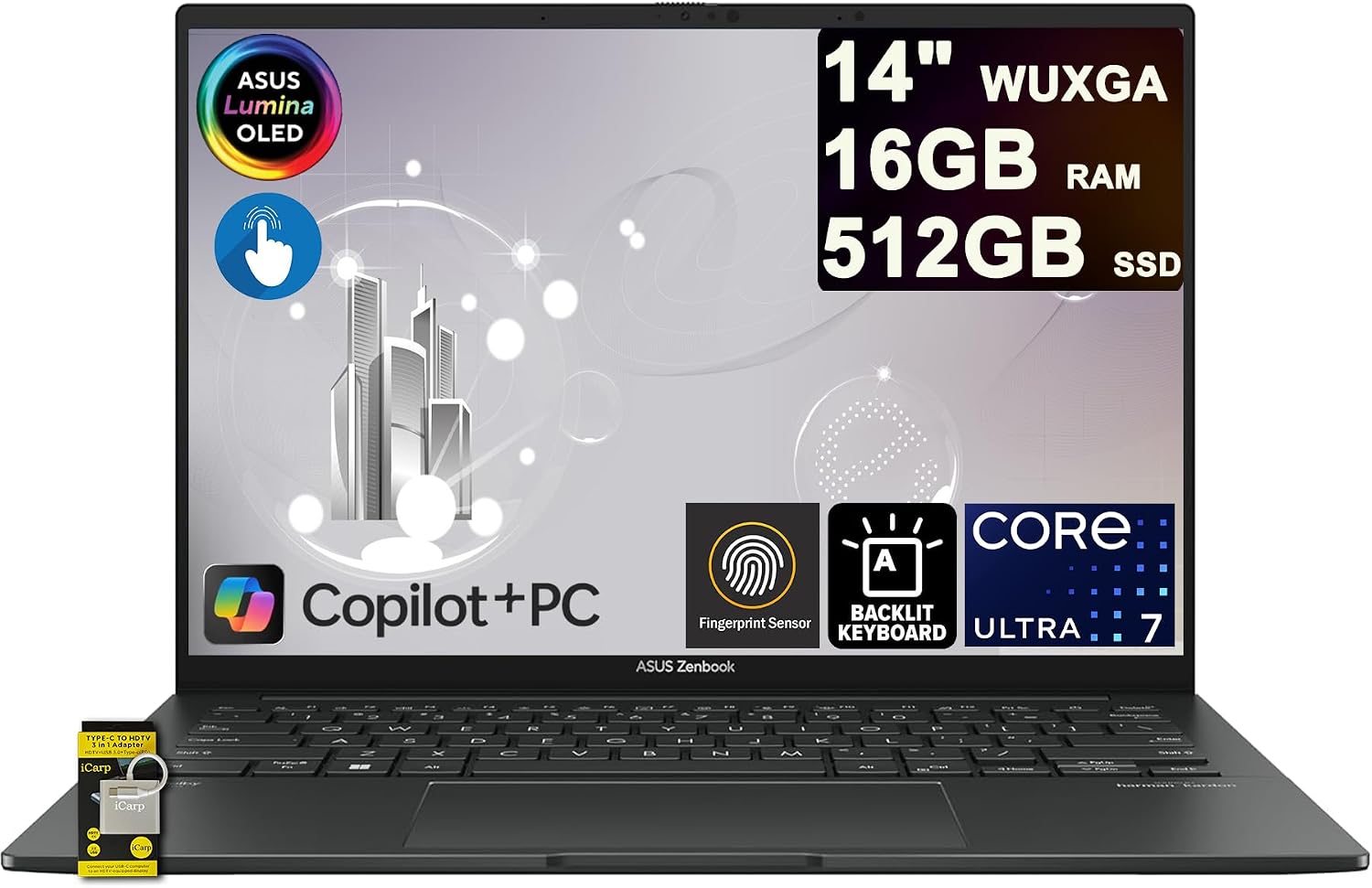 ASUS Zenbook 14 OLED laptop for remote work