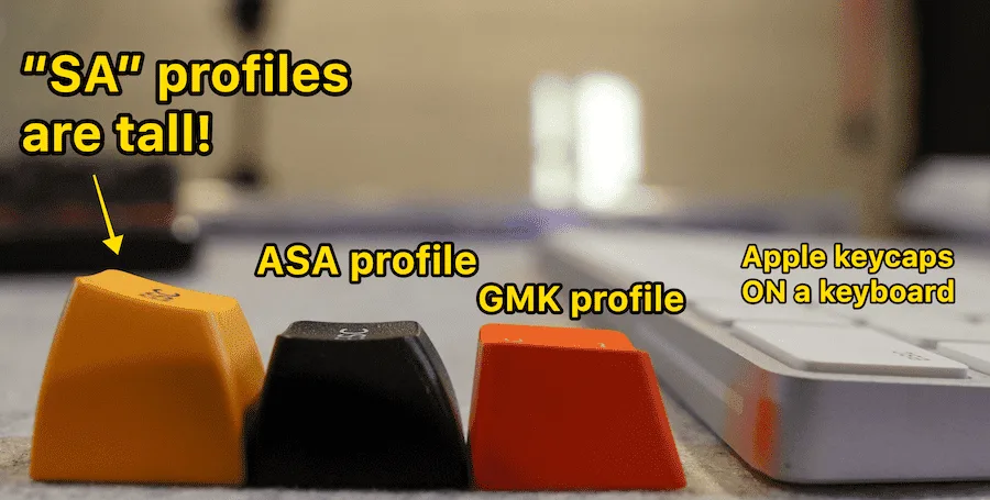 Thickness difference between mechanical and membrane keys