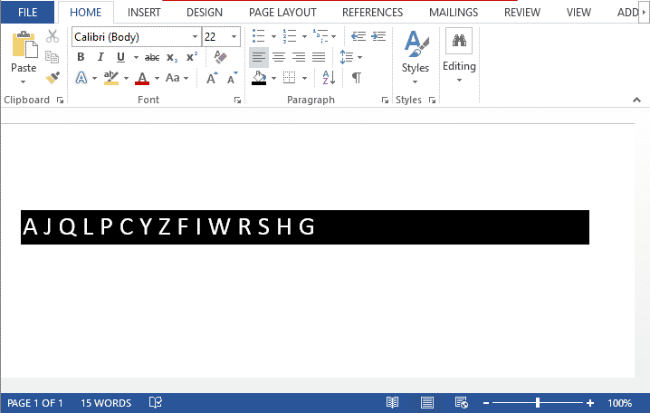 word processor letters