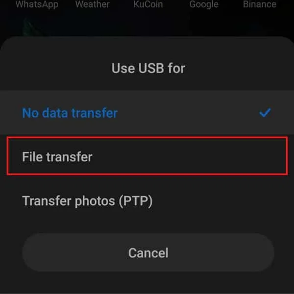 android file transfer permission